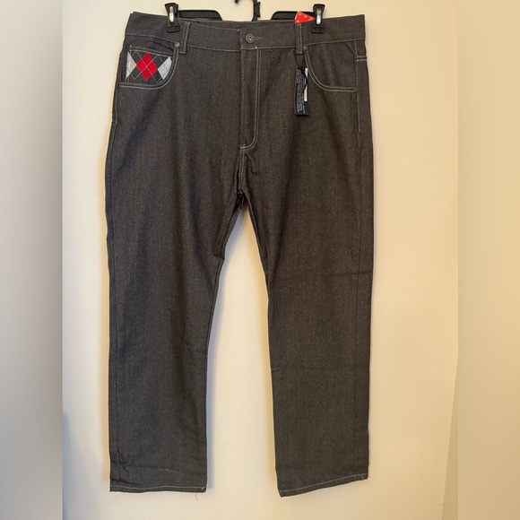 Red Ape Other - Red Ape NWT Men’s Jeans 42x33 Baggy Straight Leg Y2K Streetwear Argyle Pockets